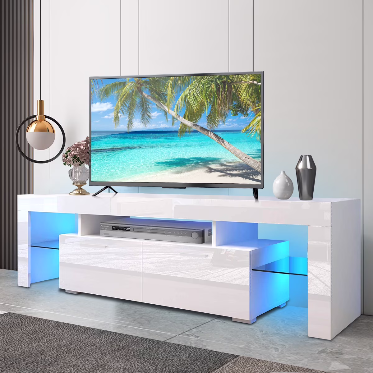 PAPROOS TV Stand for Tvs up to 70