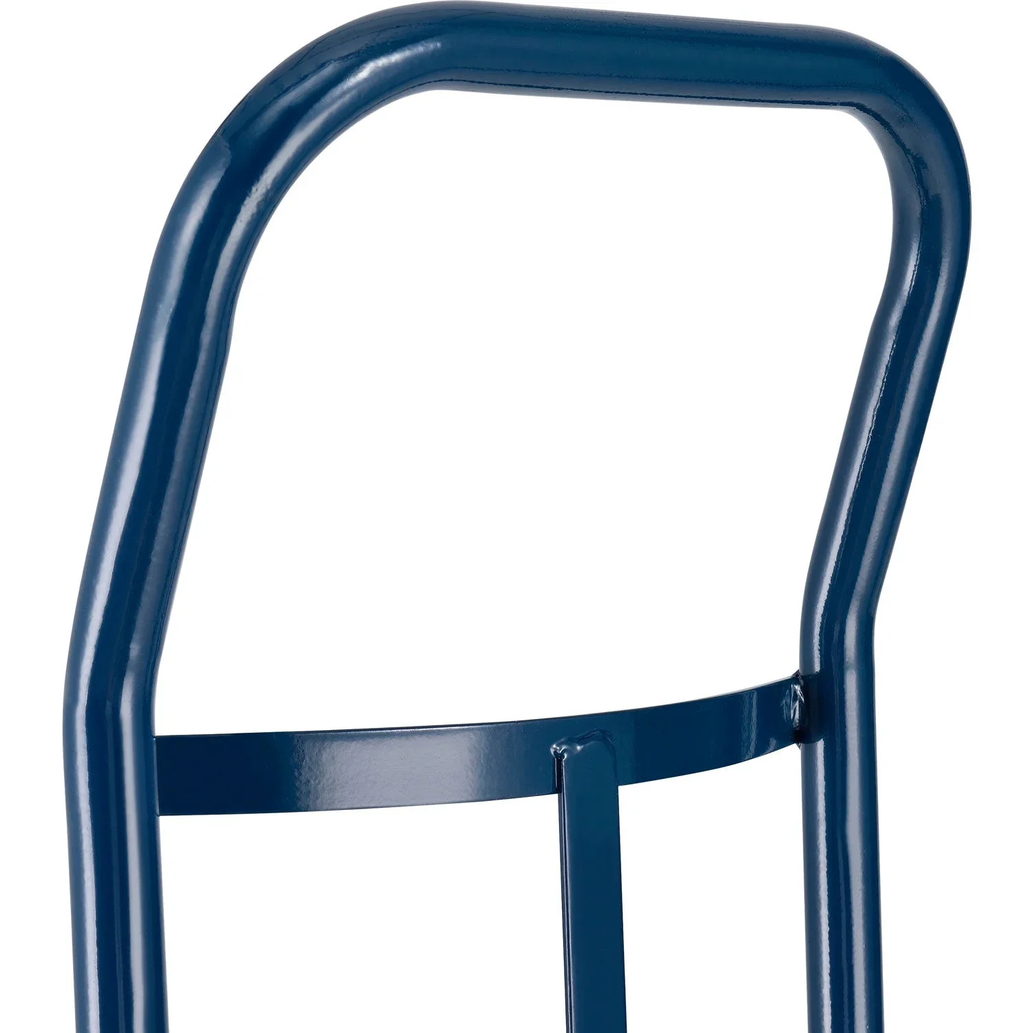 Single Cylinder Hand Truck with Curved Handle, 10 Semi-Pneumatic Wheels, 500 Lb. Cap, 47H