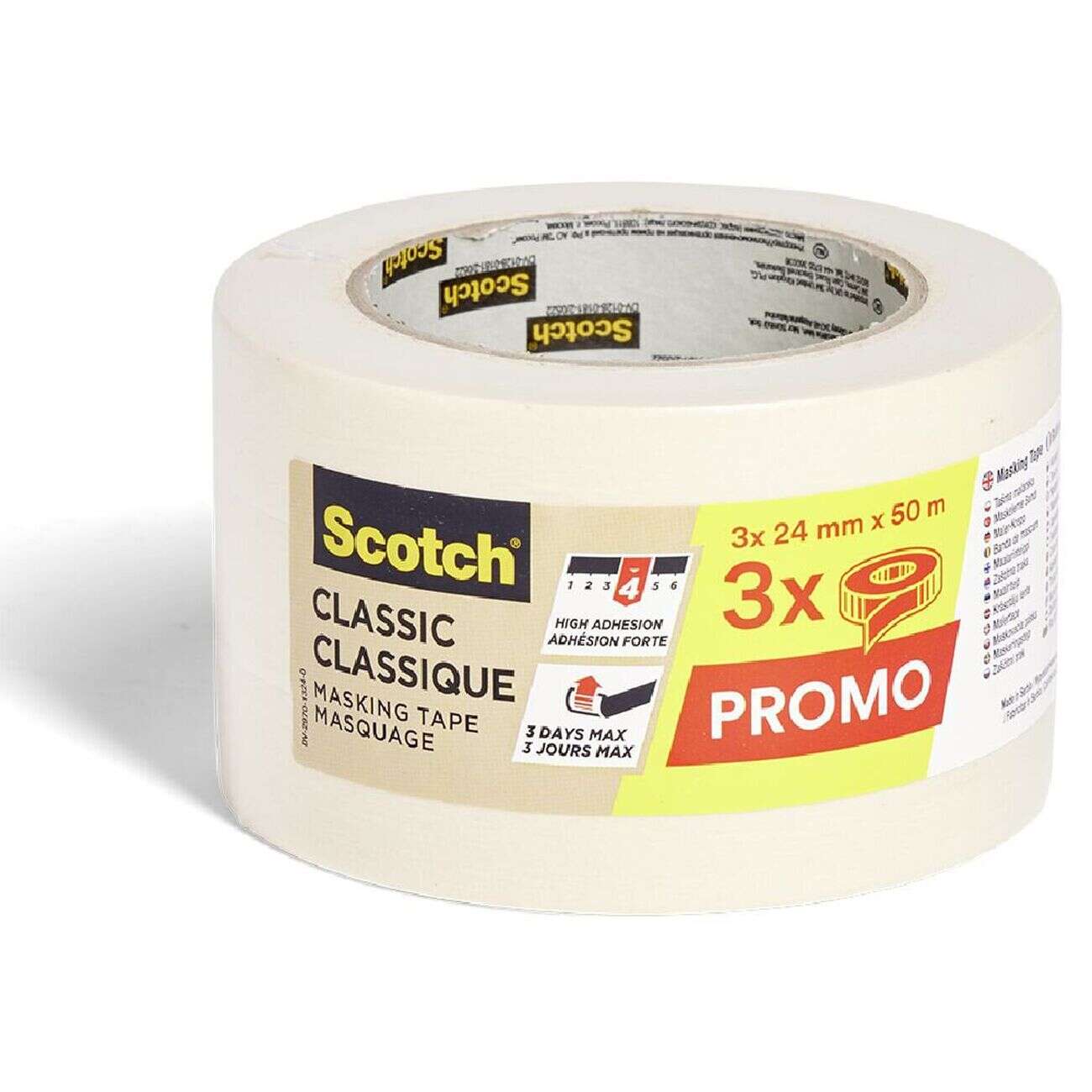 Lot de 3 rubans de masquage classic 24mm L50m
