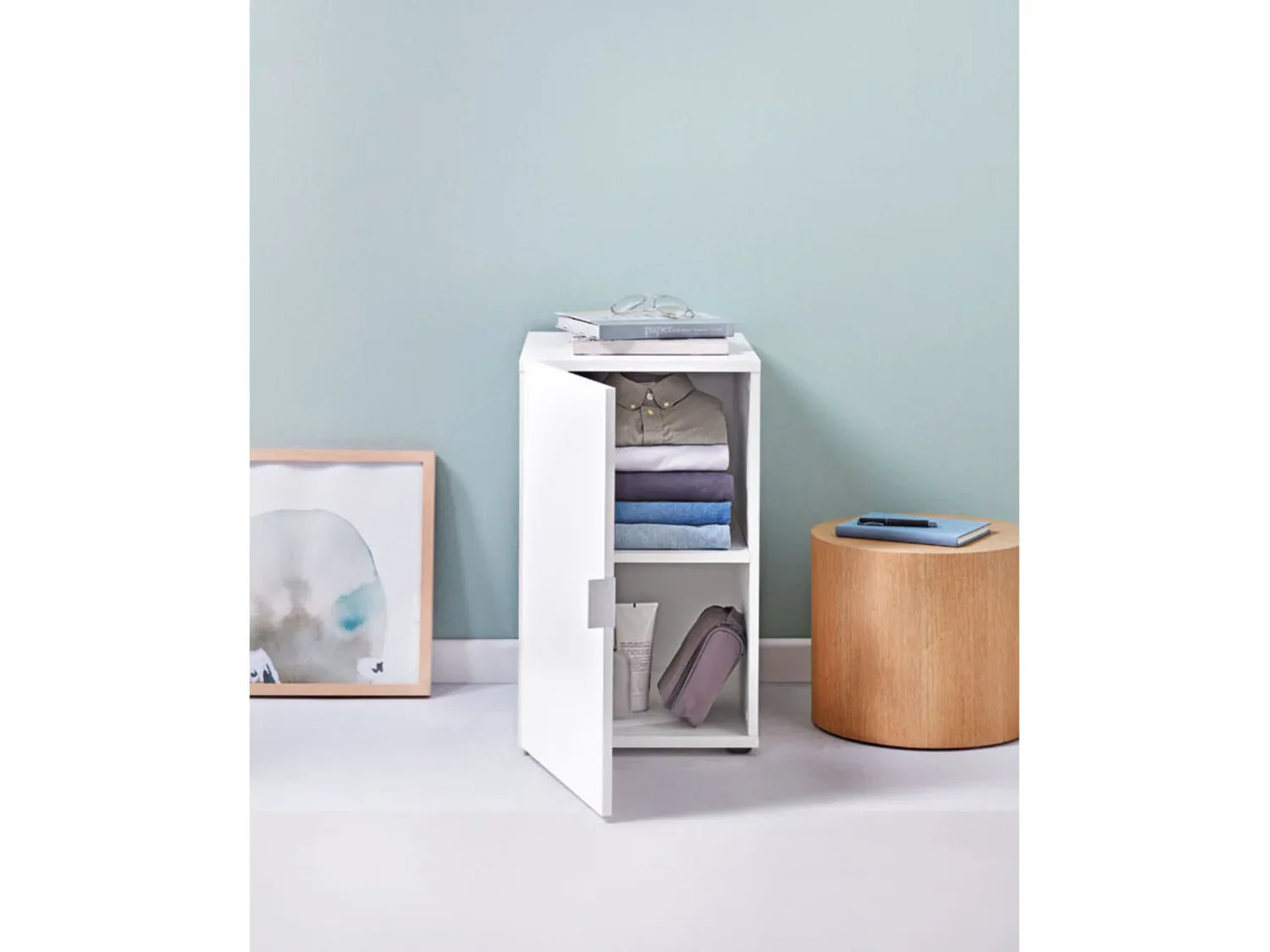 LIVARNO home Armoire multifonction Liverpool, 47,8 x 38,5 x 63,4 cm, blanche