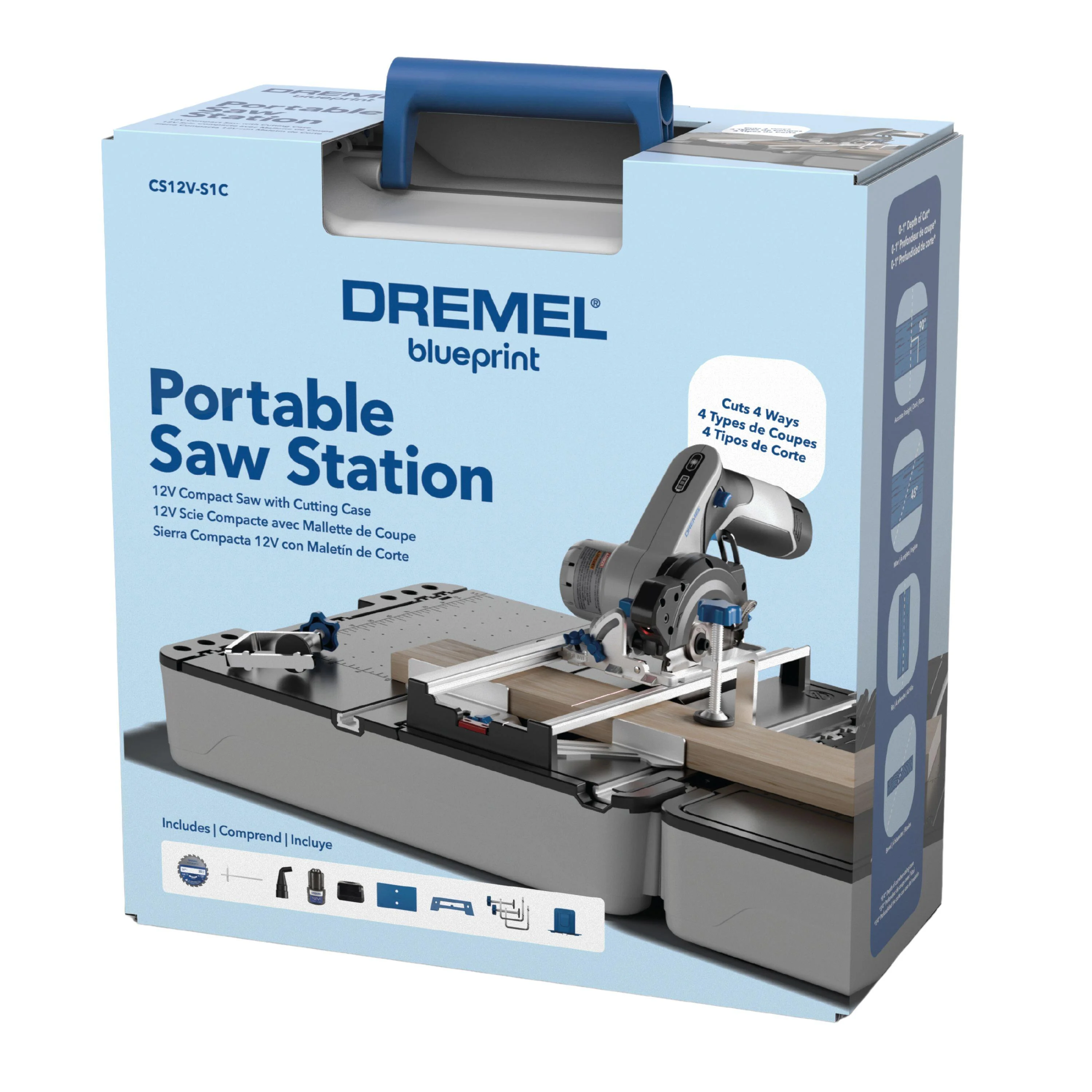 Blueprint Portable Saw Station with 12V Compact Circular Saw and Multi-Purpose Cutting Case (CS12V-S1C) - Image 10