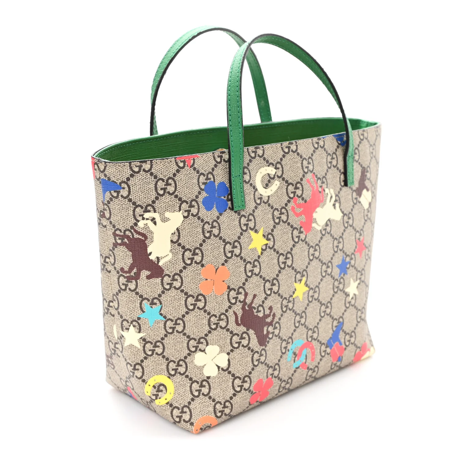 GG Supreme Monogram Ranch Childrens Tote Beige