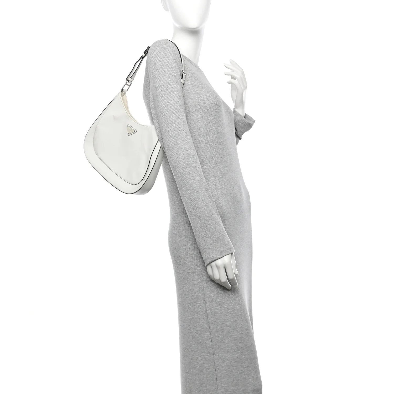Spazzolato Cleo Adjustable Strap Shoulder Bag White