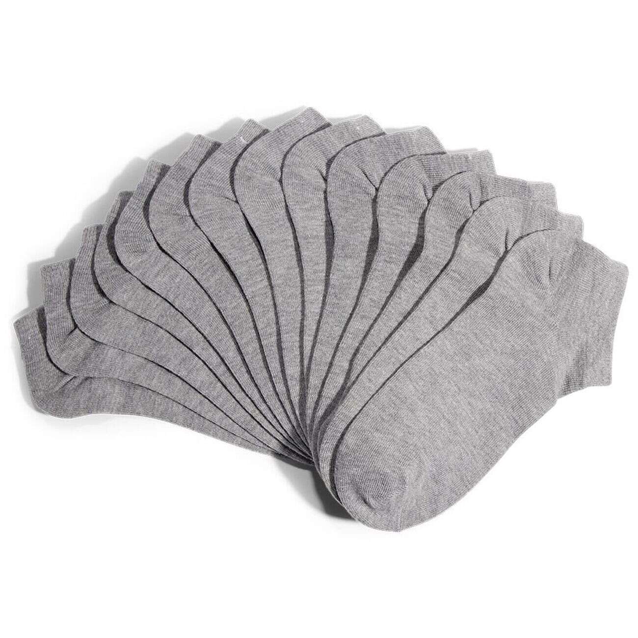 Lot 7 paires chaussettes tige basse coton et polyester - 3 coloris