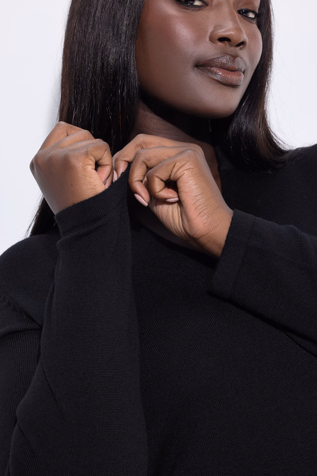 Merino Silk Blend V-Neck Sweater