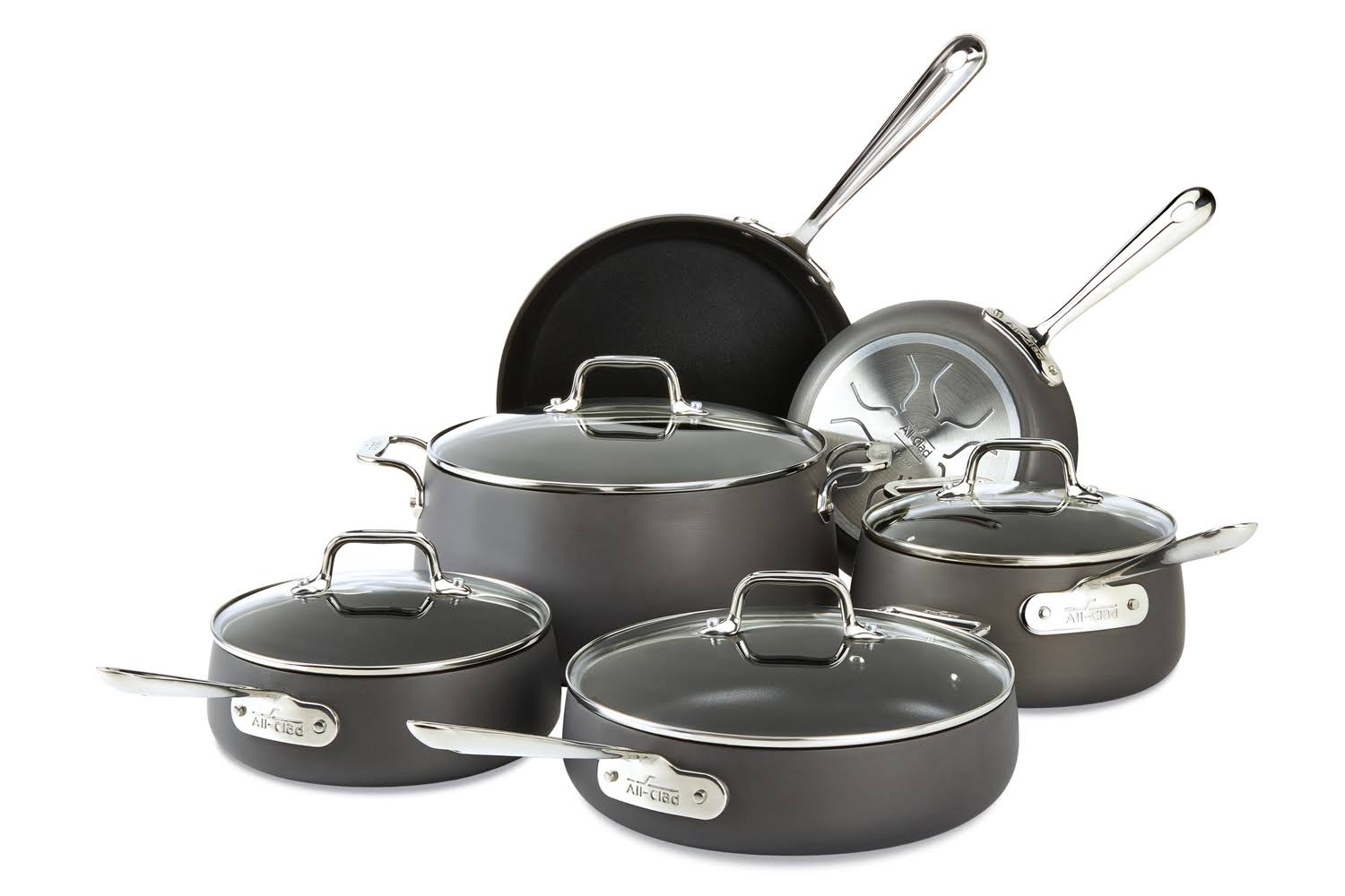 All Clad HA1 Hard Anodized Nonstick 10 Piece Cookware Set