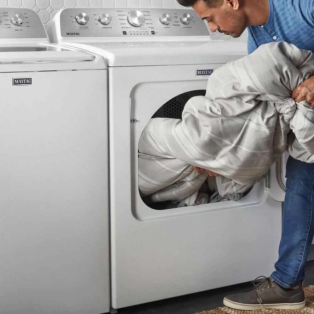 Sèche-linge électrique 2025 de 7 pi³ avec fonction anti-froissage - Blanc