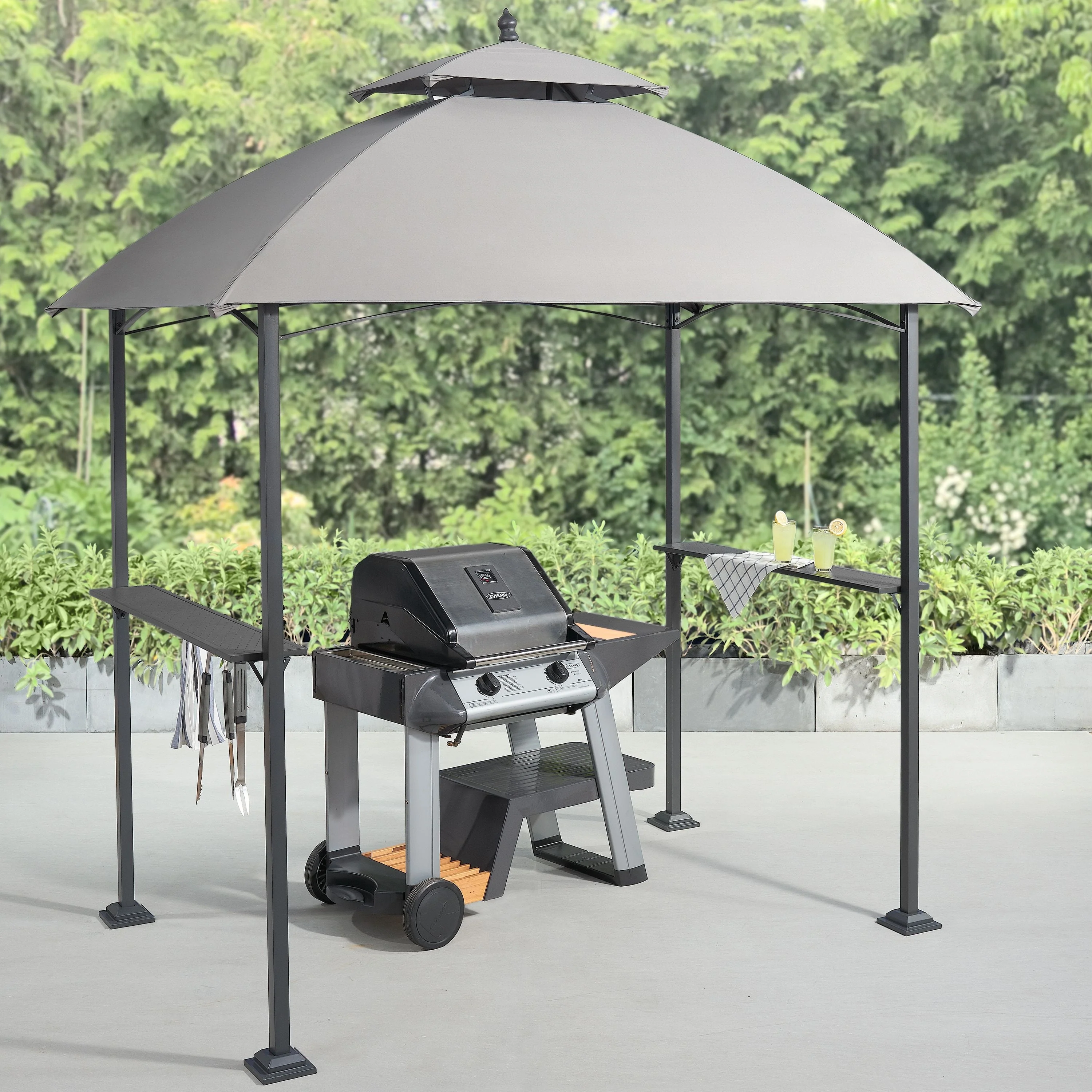 Mainstays Ledger 5' x 8' Outdoor Grill Gazebo with Canopy Top