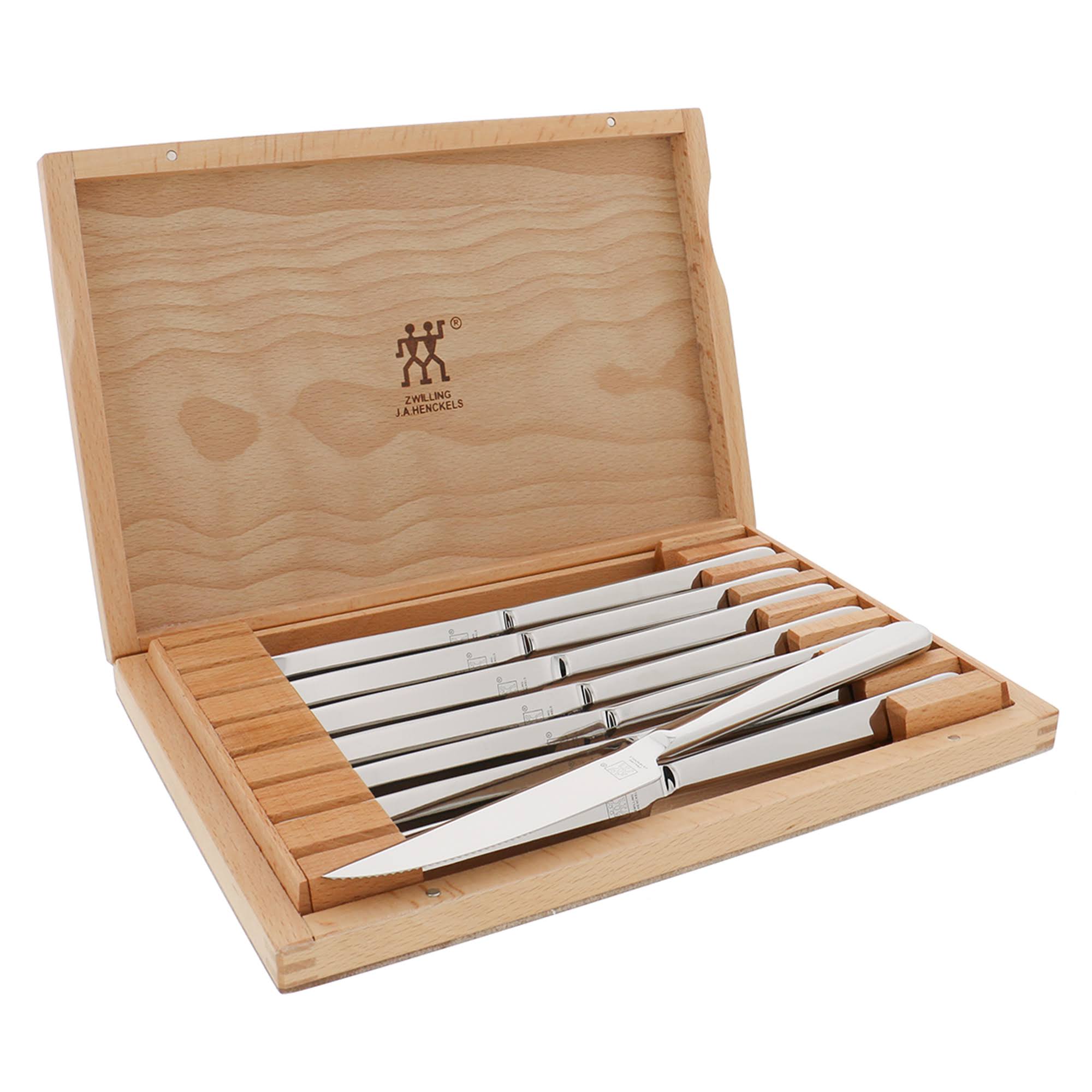 Zwilling J.A. Henckels 8-Piece Stainless Steel Knife Set with Presentation Case