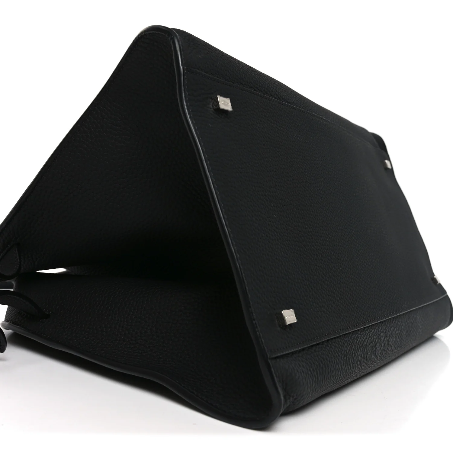 Matte Grained Calfskin Soft Margaux 15 Black