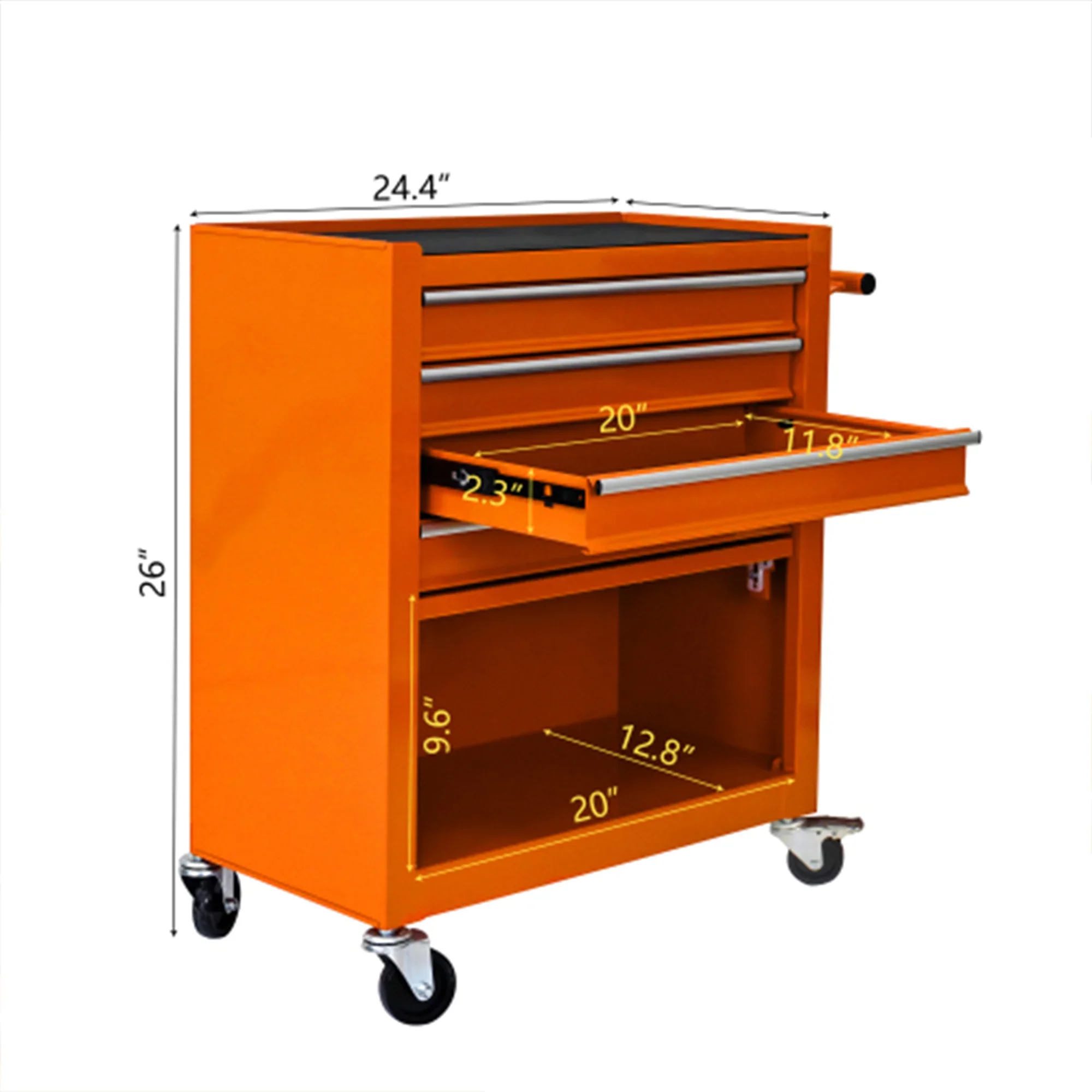 ARTMAN 4 Drawers Rolling Tool Cart With Wheels,Metal Tool Chest Garage Storage Cabinet,Removable Toolbox Organizer for Workshop, Garage