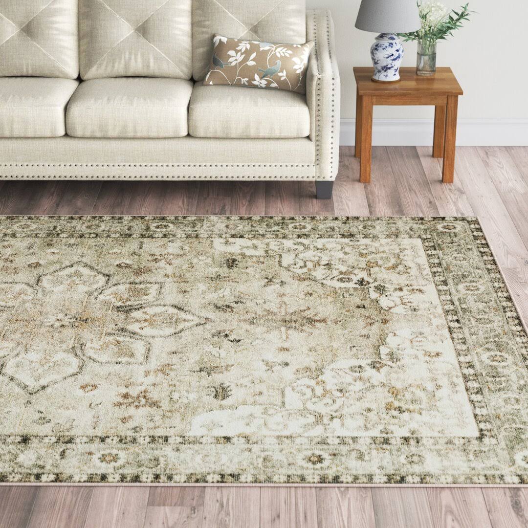 Noe Oriental Cream/Sage Area Rug Kelly Clarkson Home Rug Size: Rectangle 5' x 7'6