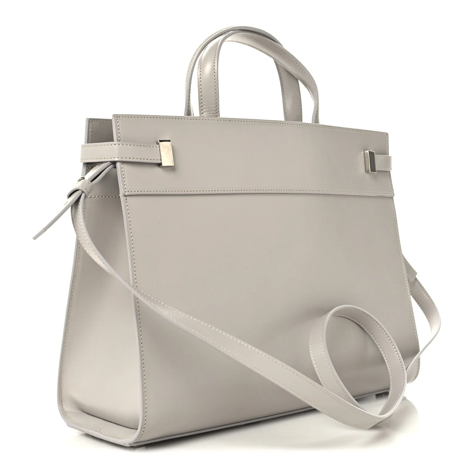 Calfskin Small Manhattan Shopper Tote Granite