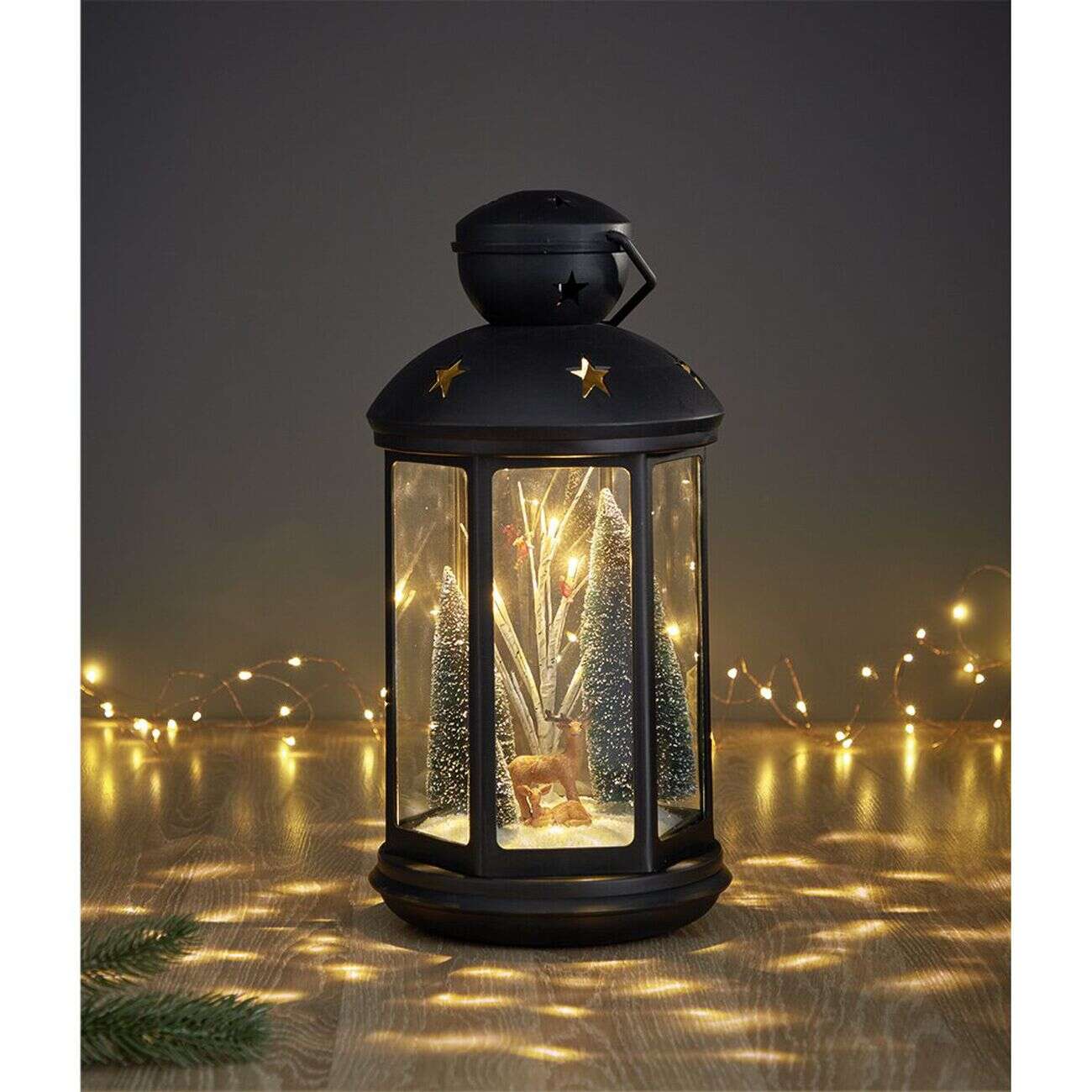 Lanterne de Noël lumineuse à led animé