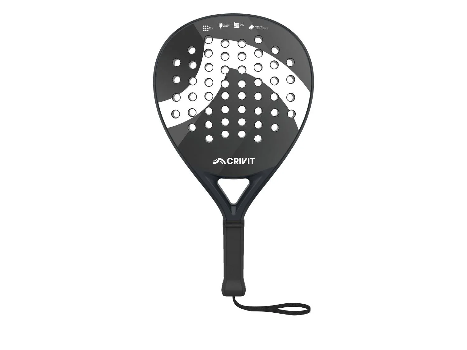 CRIVIT Raquette de padel en fibre de verre Comfort
