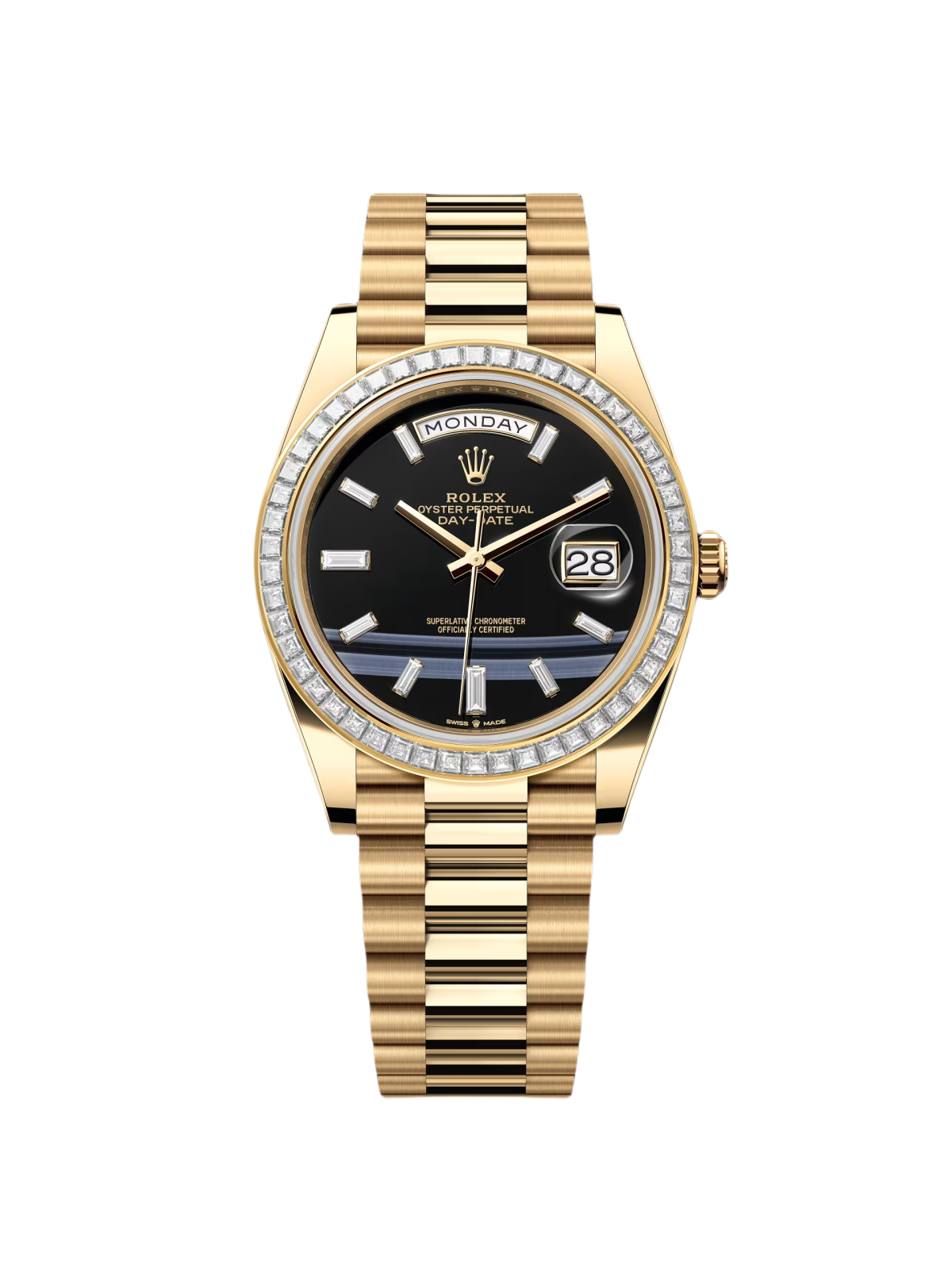 【Super Clone】RLX Day-Date 40mm 228398TBR-0038 Onyx Dial President Watch
