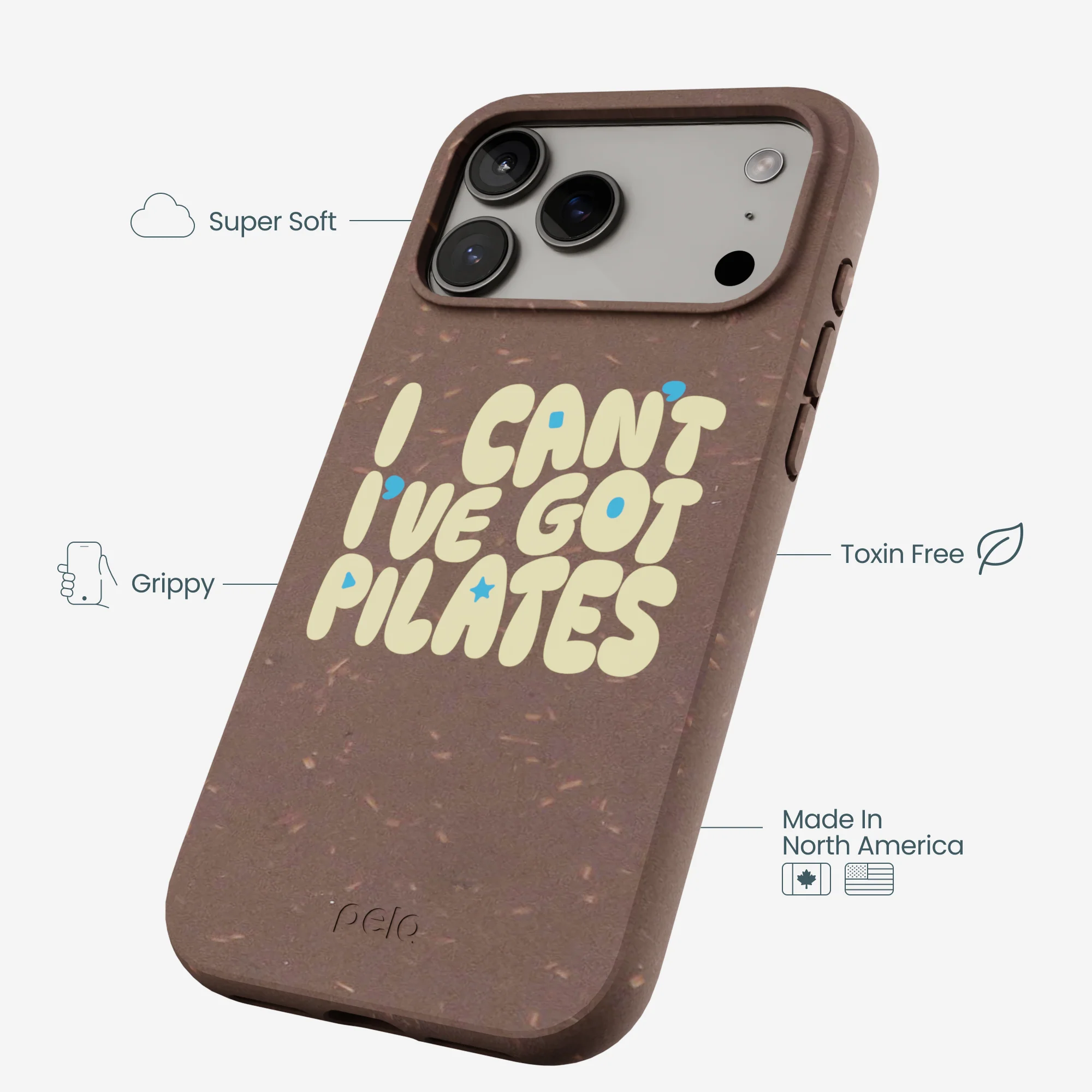Chocolate Brown Ive got Pilates iPhone 17 Pro Max Case