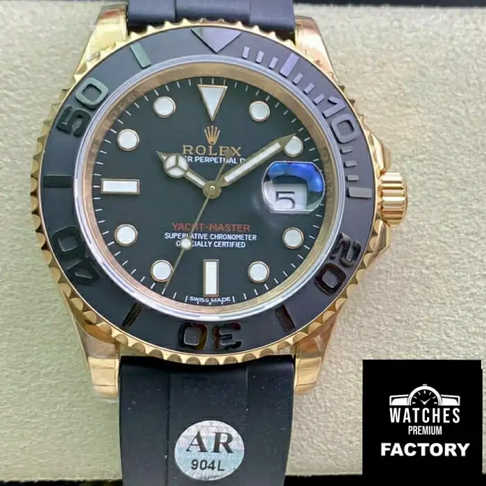 Rolex Yacht Master 116655 AR Factory Black Rubber Strap