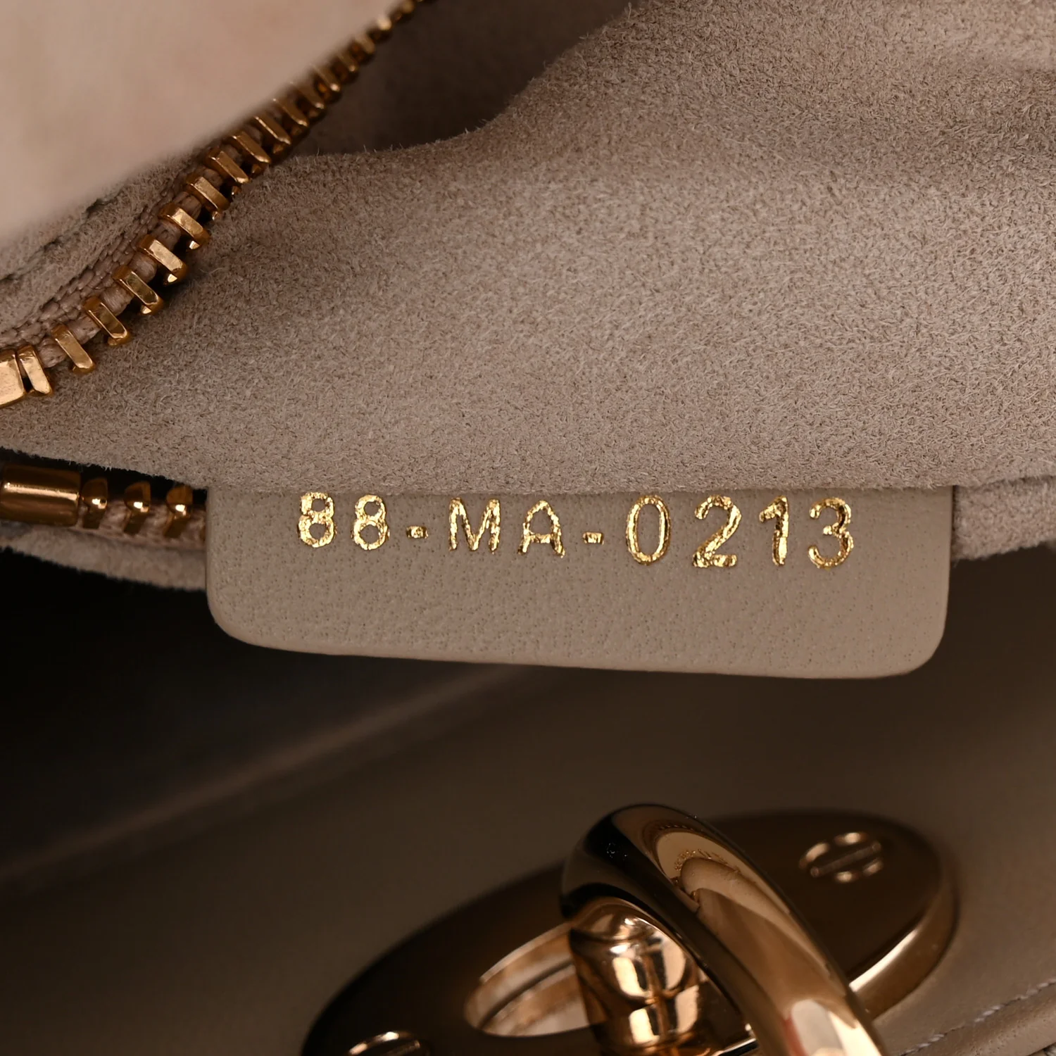 Lambskin Cannage Small My ABCDior Lady Dior Hazelnut