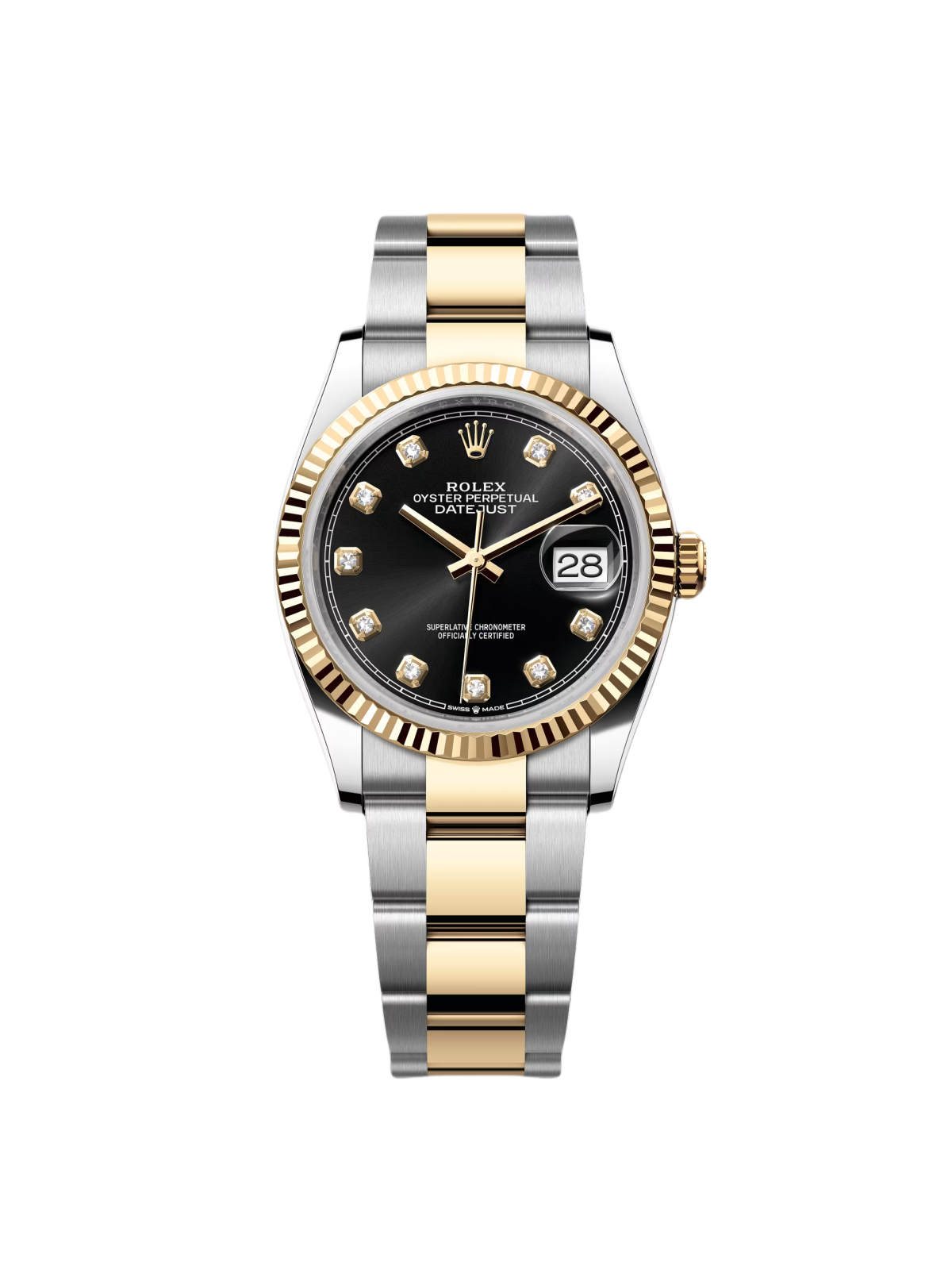 【Super Clone】RLX  Datejust 36mm 126233 Custom Black Dial Jubilee Bracelet Watch