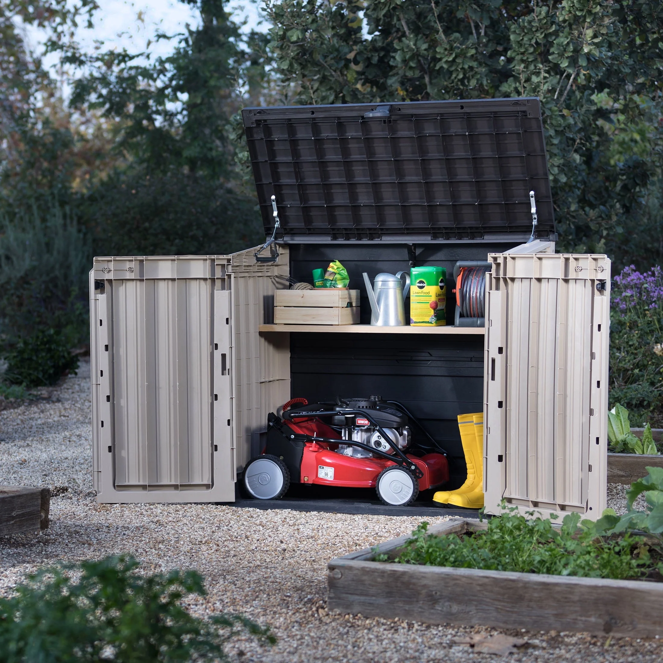 Store-It-Out Midi 30-Cu Ft All-Weather Resin Storage Shed, Beige - Image 7