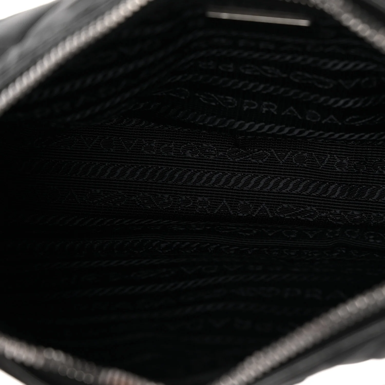 Nylon Tessuto Impuntu Quilted Crossbody Bag Black