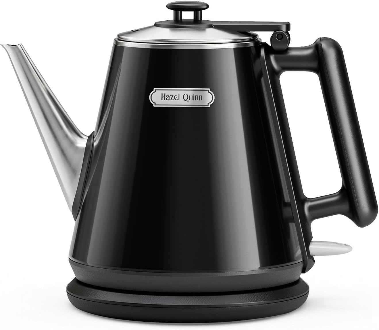 Hazel Quinn Electric Kettle, 1L/34oz Small Tea Kettle - Jet Black