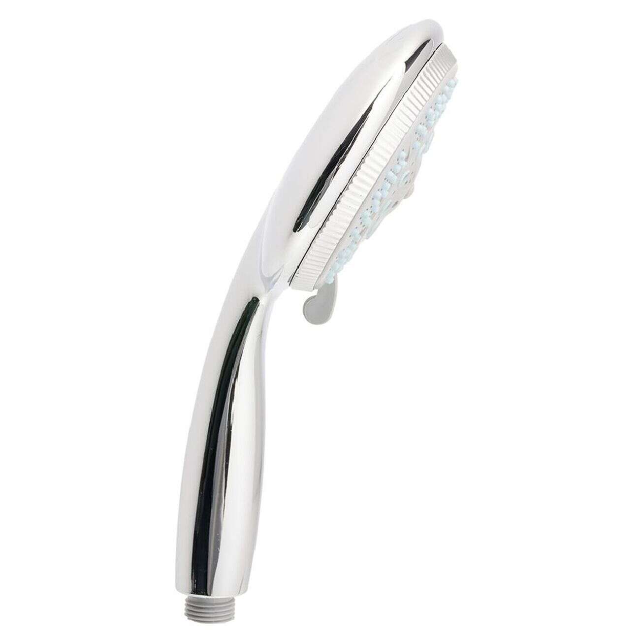 Pommeau de douche à 5 jets acier gris argenté