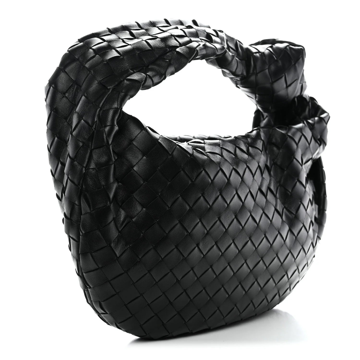 Nappa Intrecciato Teen Jodie Hobo Black