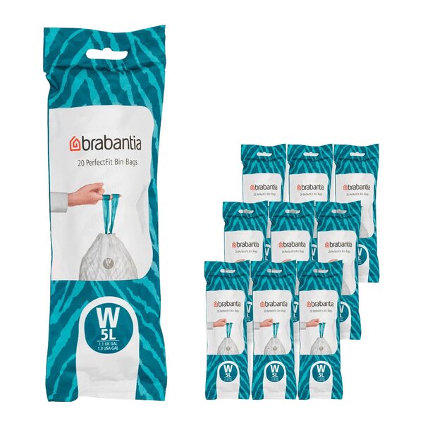 PerfectFit avfallsposer 5L 200-pack kode W hvit