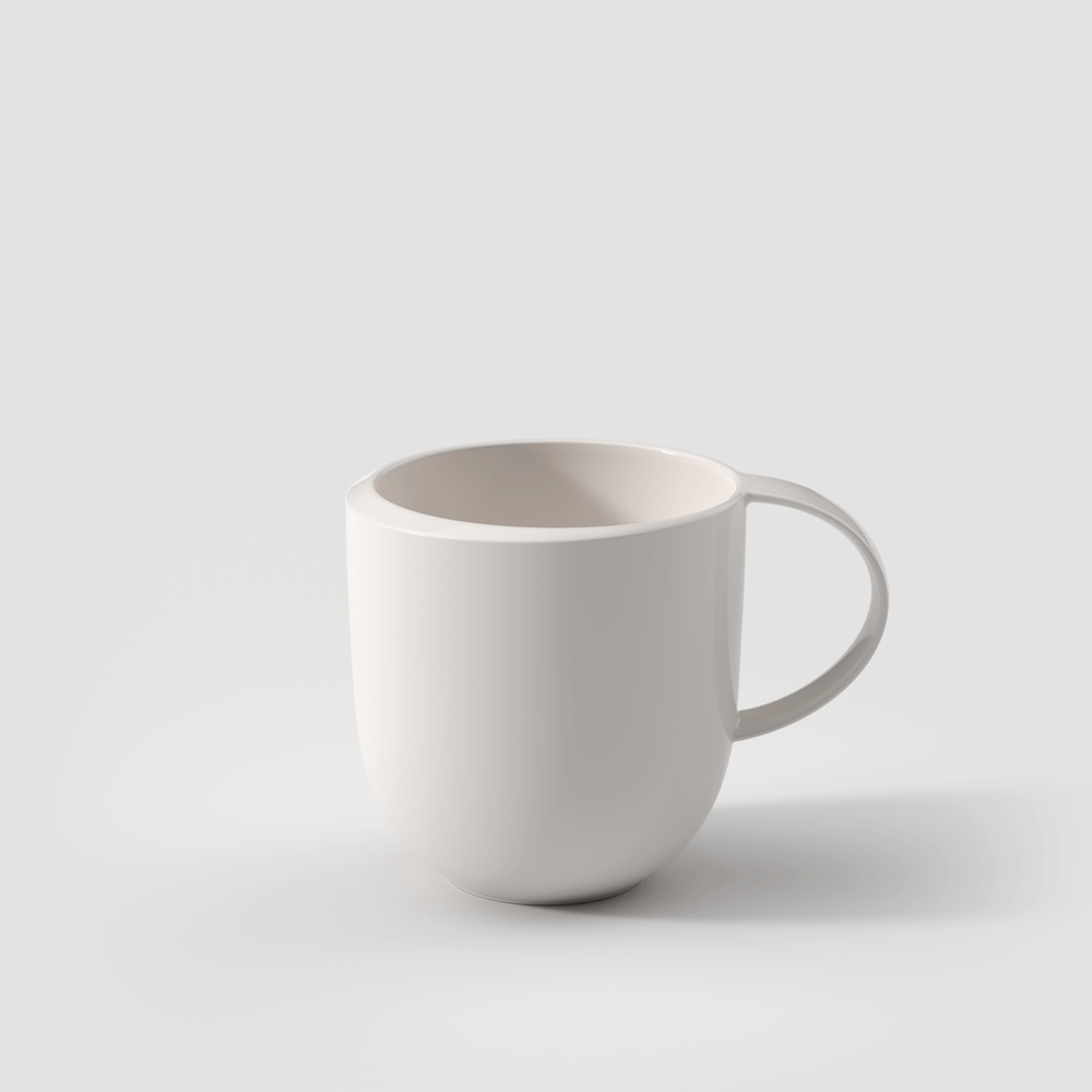 NewMoon Mug - White, 10.5 oz, Premium Porcelain