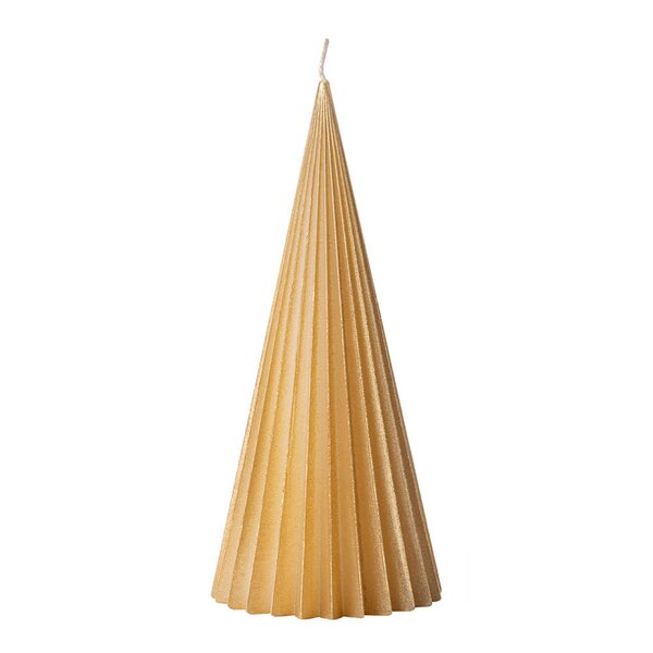 Christmas Chic Tre stearinlys 20 cm 3 stk hvit/gull