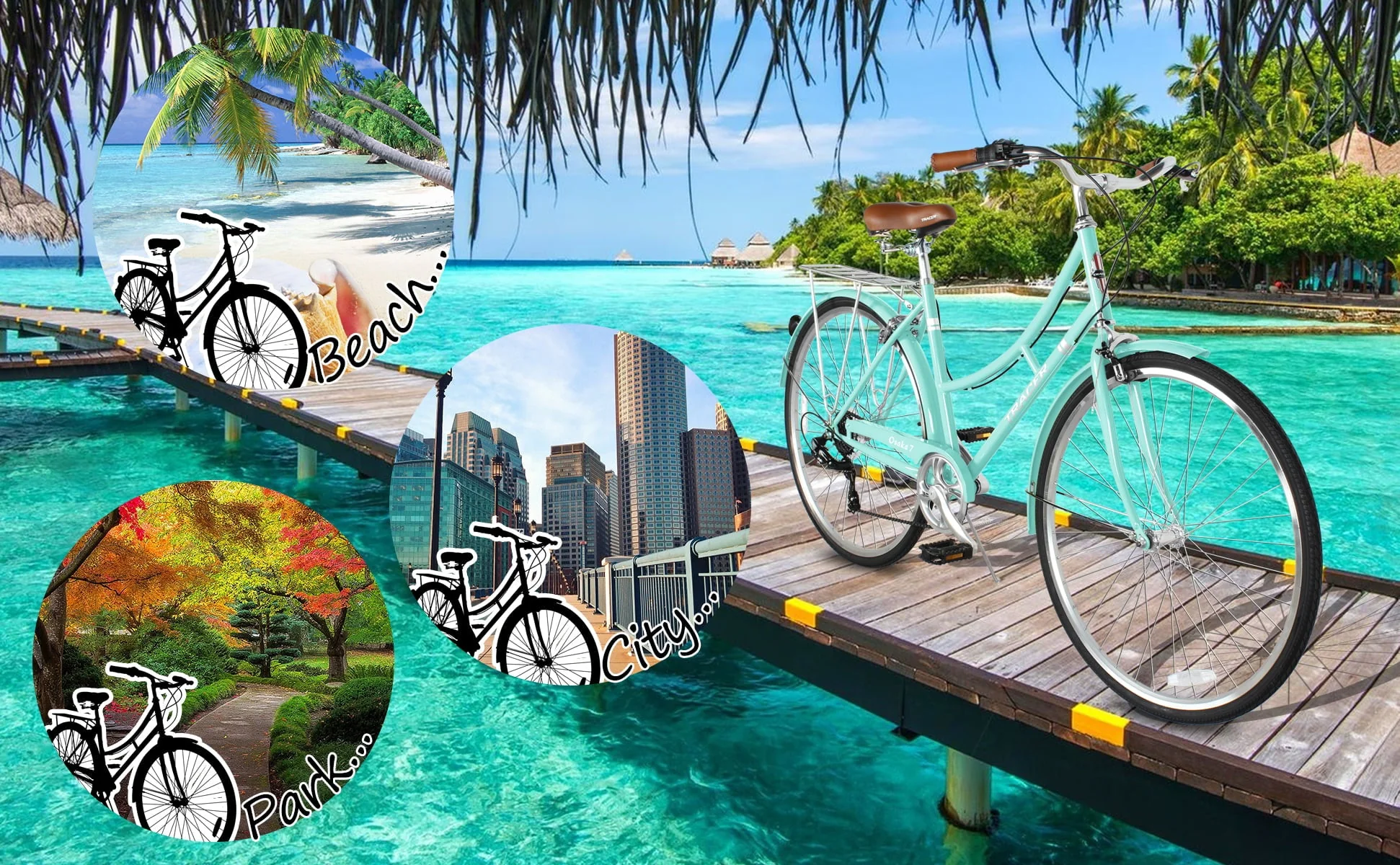 Tracer Osaka Women'S Hybrid City Bike 15