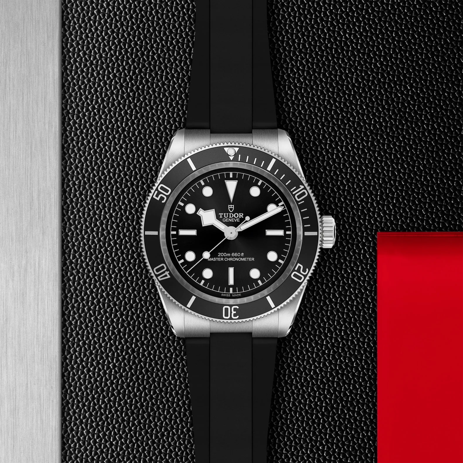 【Super Clone】TUDOR Black Bay 41mm Black Dial & Bezel Men's Rubber Strap Watch M7941A1A0NU-0002