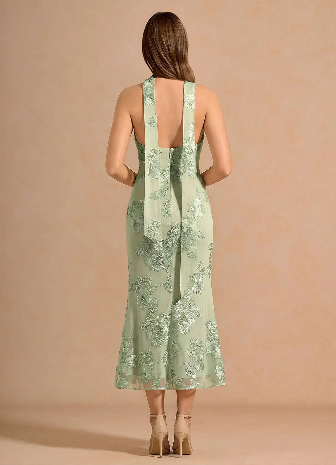 Dulcie Light Green Midi Dress