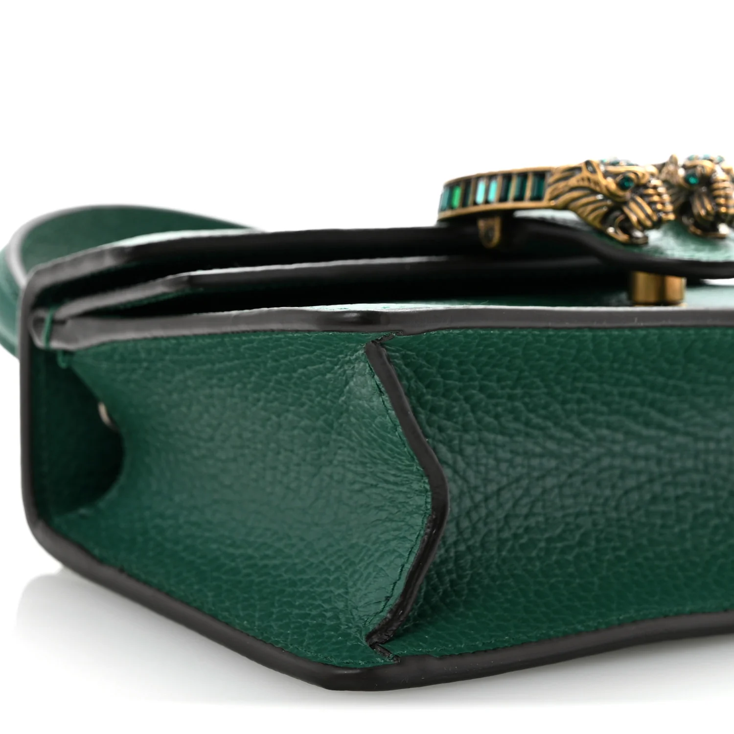 Dollar Calfskin Crystal Mini Dionysus Top Handle Bag Emerald