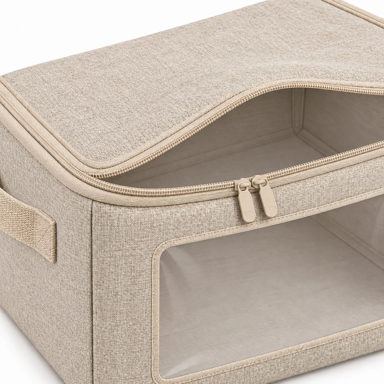 Oatmeal Windowed Clothes Storage Bag, Small