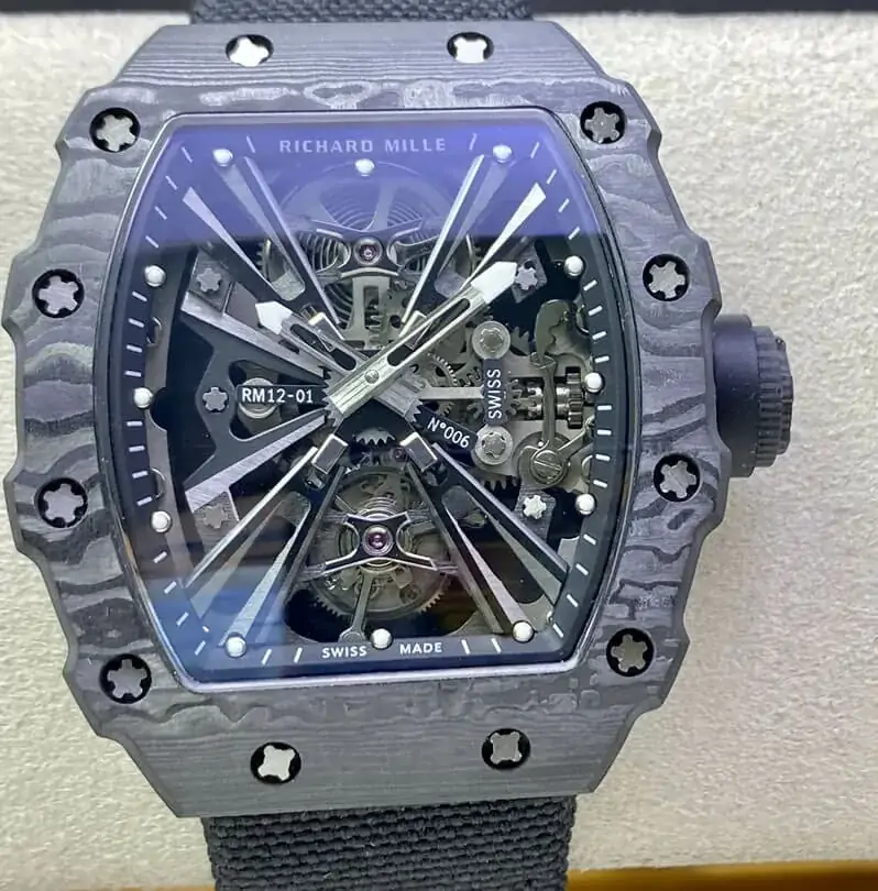 Richard Mille RM12-01 RM Factory Black Tourbillon Skeleton Dial