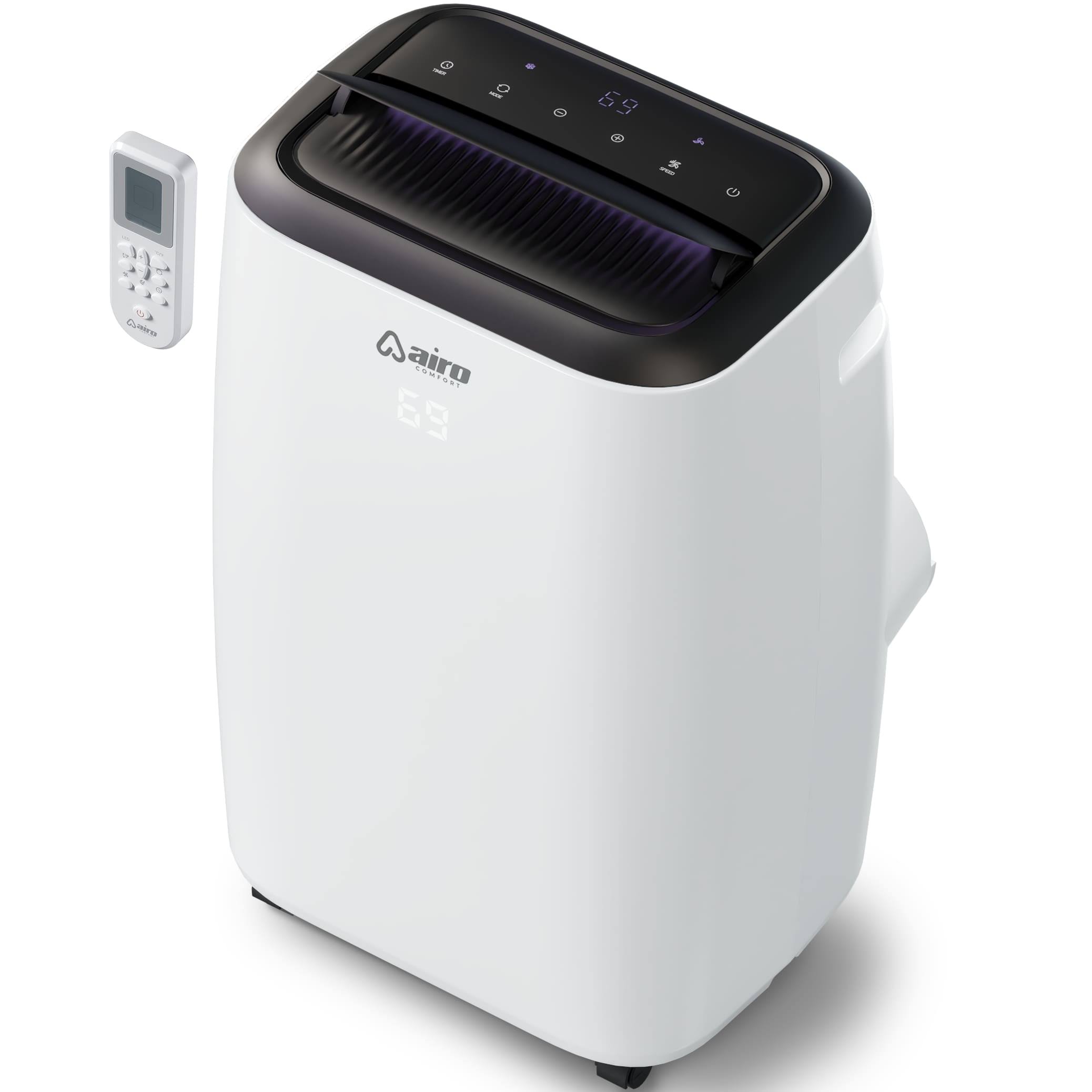 Airo Comfort 10000 BTU Portable Air Conditioner with Dehumidifier White