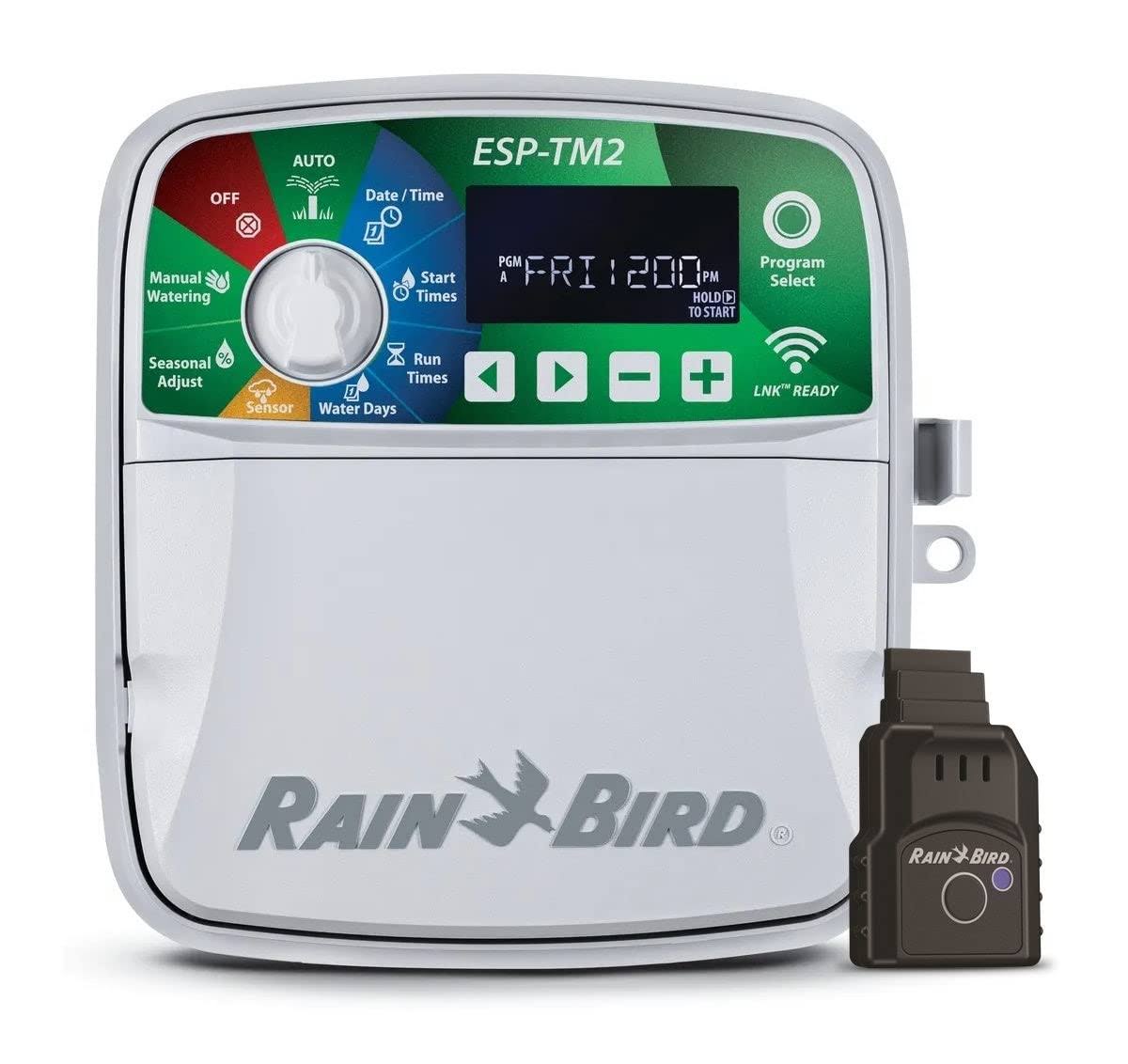 Rain-Bird ESP-TM2 Indoor Outdoor Irrigation WiFi Zone Controller Timer Box and Link LNK WiFi Mobile Wireless Smartphone Upgrade Module Sprinkler