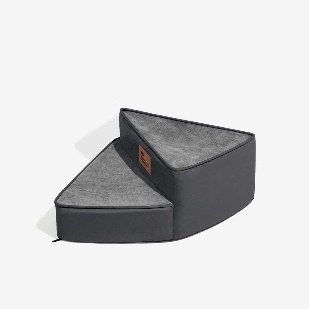Luxe Water-repellent Faux Leather Removable Spiral Pet Stairs - StepEase