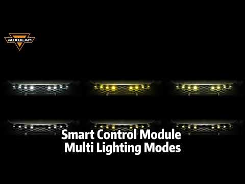 Multi-Mode Smart Control Module LED Grille Light Kit 21mm 1-to-4/6 Dual-Color White/Yellow LED System with Custom Brackets for Offroad Truck UTV