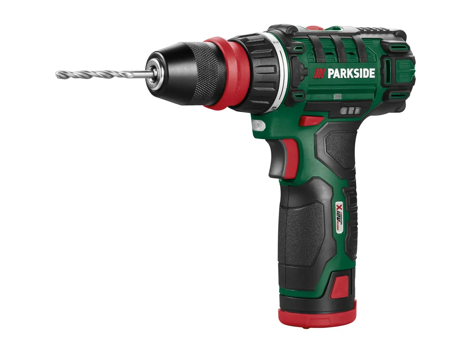 PARKSIDE Set perceuse-visseuse sans fil PBSA 12 E4 + batterie + chargeur + accessoires, 12 V