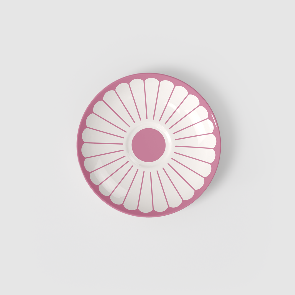 Fleur Coffee cup saucer - Fuchsia, 5.9'', Premium Porcelain
