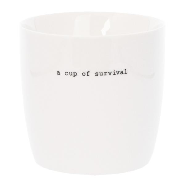 Krus a cup of survival 30 cl hvit