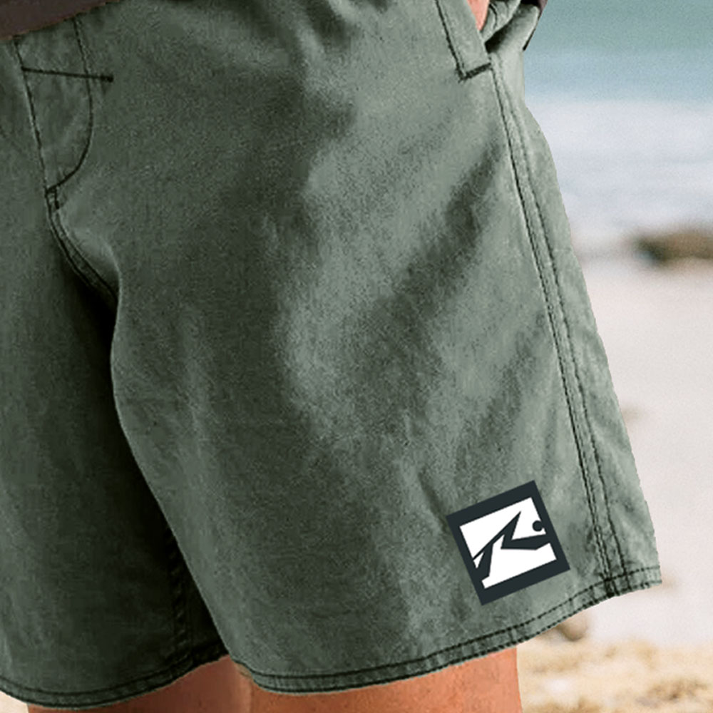 Short de surf rouillé pour homme