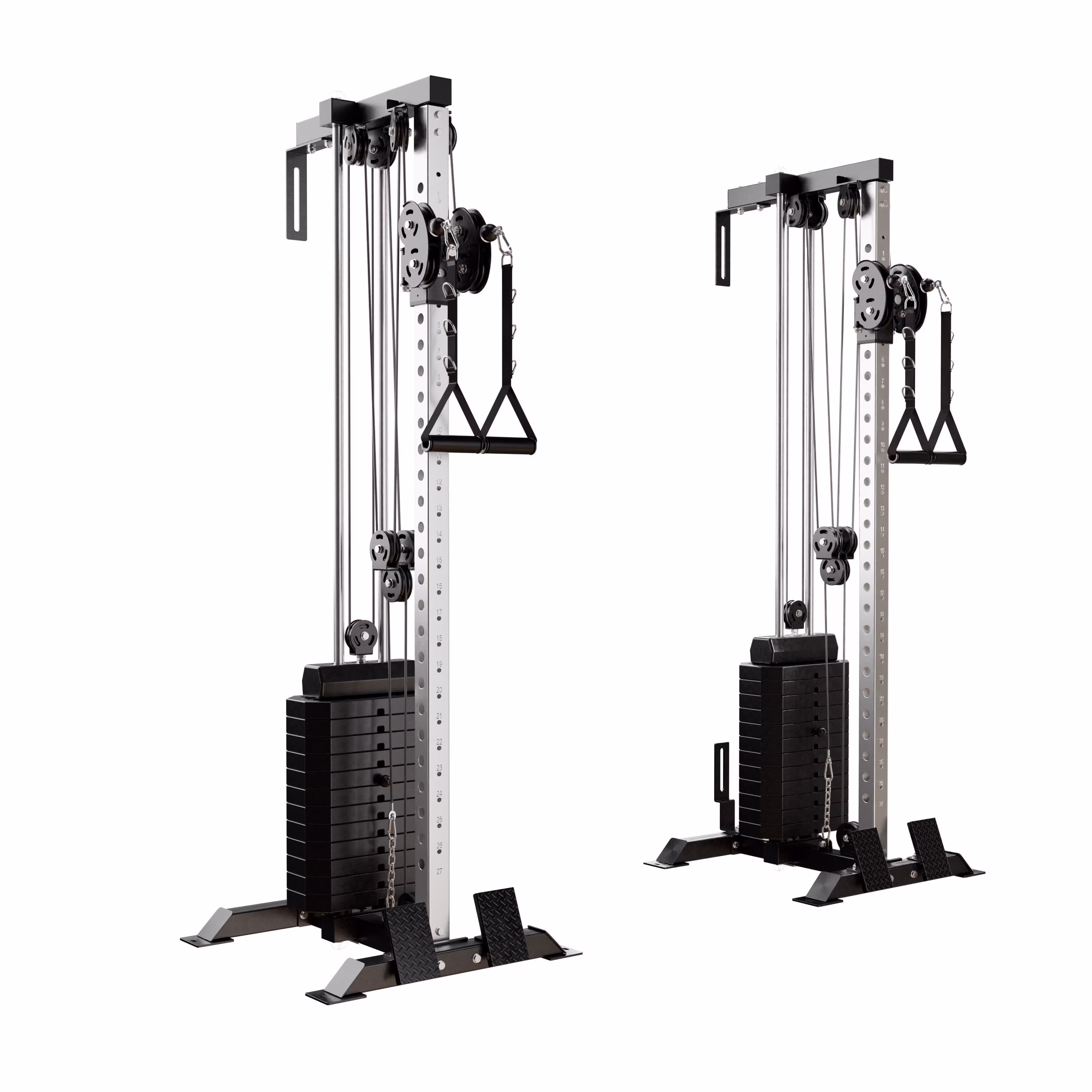 Cable Crossover Machine Home Gym, Wall Mount Cable Station with 200LBS Weight Stack,Lat Pull Down Machine with 27 Positions Dual Pulley System(Cable Machine) Image 3