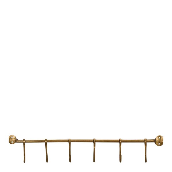 Stang med krok 6 stk 60 cm messing