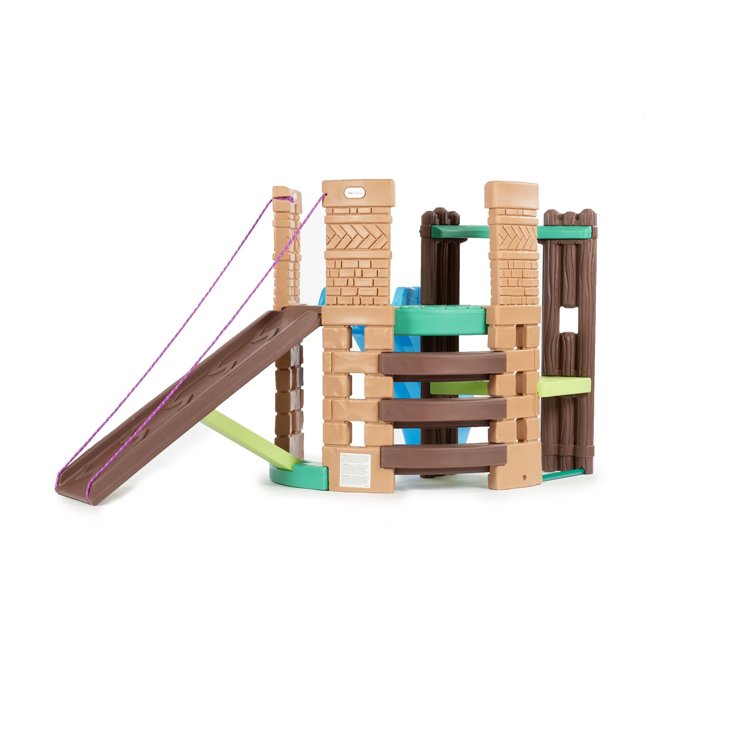 Little Tikes 2 in 1 Castle Playground Climber and Slide with Ladder and Plank, Fits Up to 3 Kids, Indoor and Outdoor Backyard Playground Set, Multicolor For Toddlers Boys Girls Ages 3 4 5+ Image 9