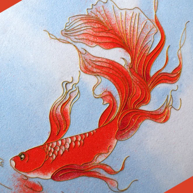 Koi Fish,Beginner Cloisonné Enamel DIY Kit, with Tutorial& All Tools